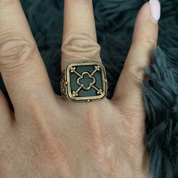 KONSTANTINO Gold and Silver Onyx Ring - Picture 6 of 6